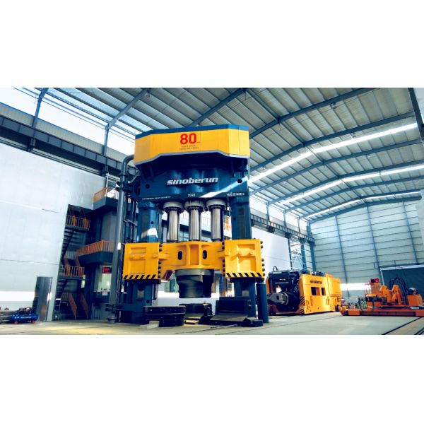 Two Column Push Down Fully Hydraulic Open Die Forging Press Electrical Control Hydraulic Forging Press