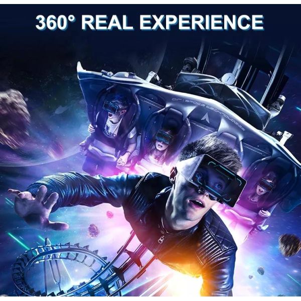 Double Players 720 VR Roller Coaster Chair 9d Virtual Reality Roller Coaster Simulator
