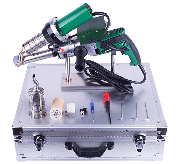 Geomembrane Extrusion Plastic Welder , Double Heating Plastic Welder Gun