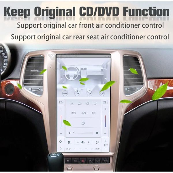 13.6 Inch Touch Screen Stereo For 2011-2013 Jeep Grand Cherokee 128G Navigation GPS Multimedia Player Wireless Carplay