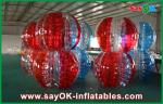 Inflatable Garden Games Red And Blue PVC / TPU Bumper Ball Bubble Football For