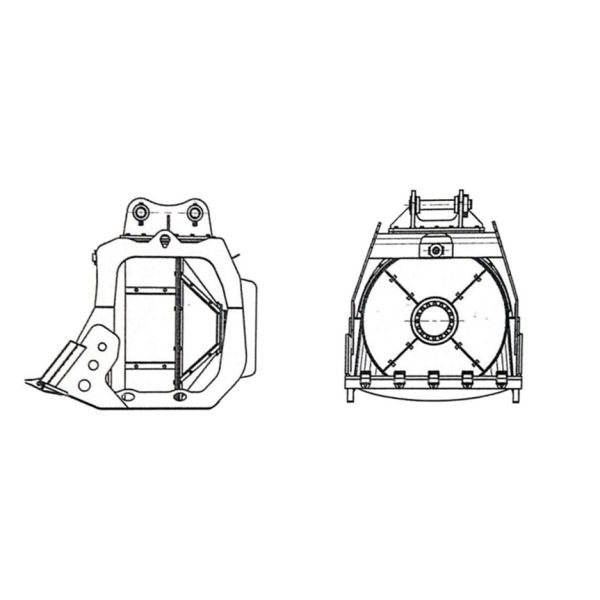 1850kg Mini Excavator Screener 1.3m3 Excavator Buckets Forestry