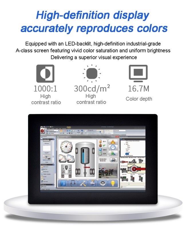 24 Inch High Brightness 1000nits LCD USB DVI Sunlight Readable Embedded Industrial Open Frame Touch Monitor 1000nits Sunlight Readable