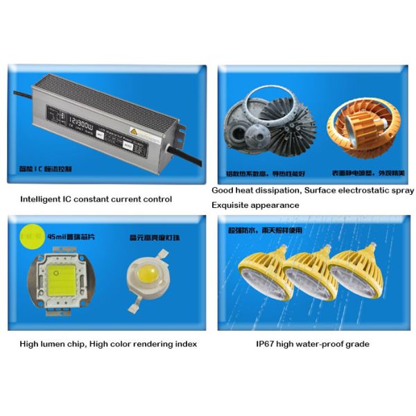 70W 8400 Lum LED Tunnel Light , IP67 110V-240V Tunnel Lighting 5500 - 6000k