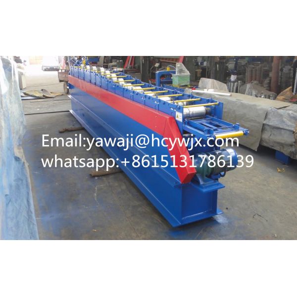 Cr12 Steel Hydraulic Cutting Gutter Roll Forming Machine With PLC Control