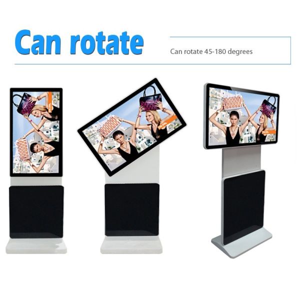 50" Indoor Free Standing Digital Signage 8 Core 360° Rotatable For Store