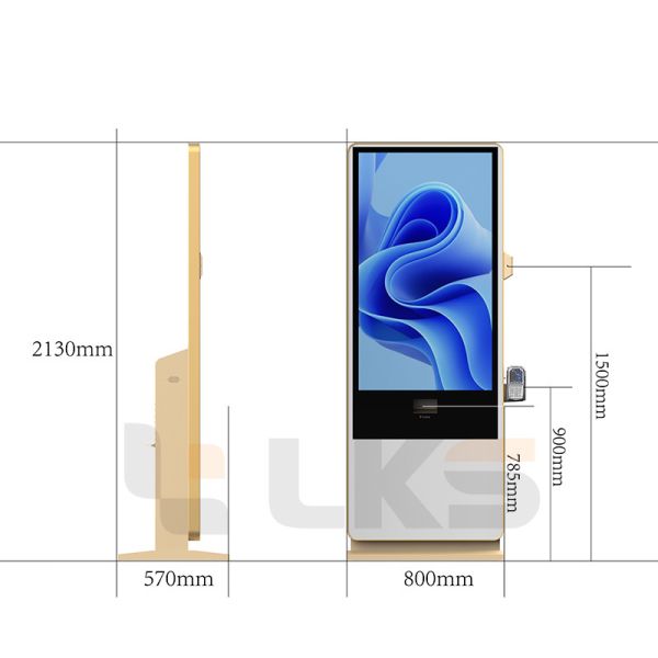 55 Inch Indoor Floor Standing LCD Digital Signage Touch Screen Advertising Machine With Android System Player