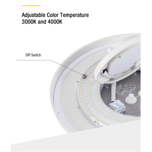 Ra80 White Motion Sensor Ceiling Light Flicker Free 10W 15W 20W