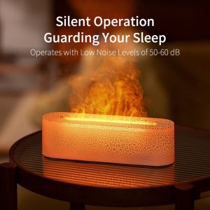 Lava Flame Simulation Aromatherapy Diffuser Humidifier With Atmosphere Light