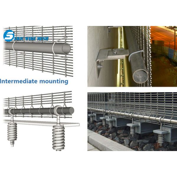 Architectural Wire Mesh--Tec-Sieve Multi-Barrette Weave/Cable Mesh System