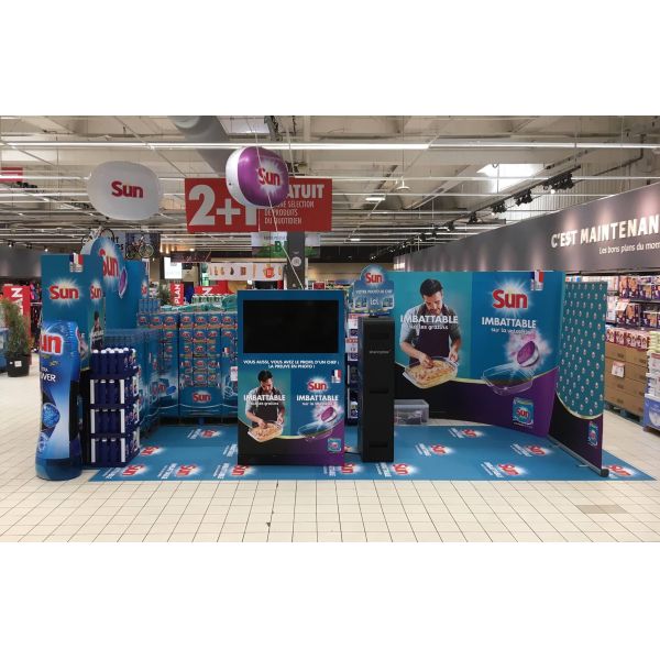 Custom Cardboard Floor Displays LED Lights Lightweight Paper For Christmas Decoration