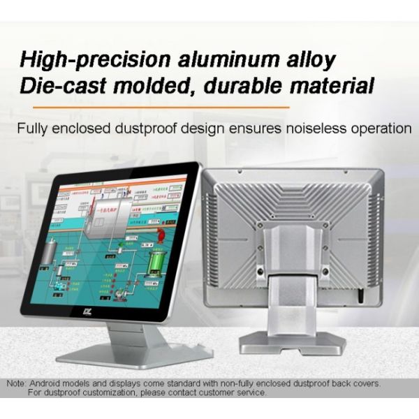 15 Inch Wall-mounted Industrial Control Touch Integrated Machine 4K HD Interface 1920x1080 OEM ODM Embedded LCD Display for ATM ROHS Certified