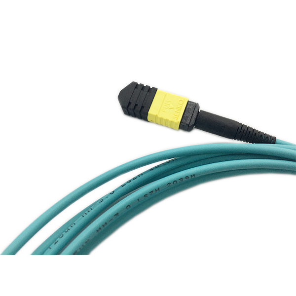 B Type Polarity MPO Patch Cable Multi Mode LSZH Material 3m Length Aqua Color