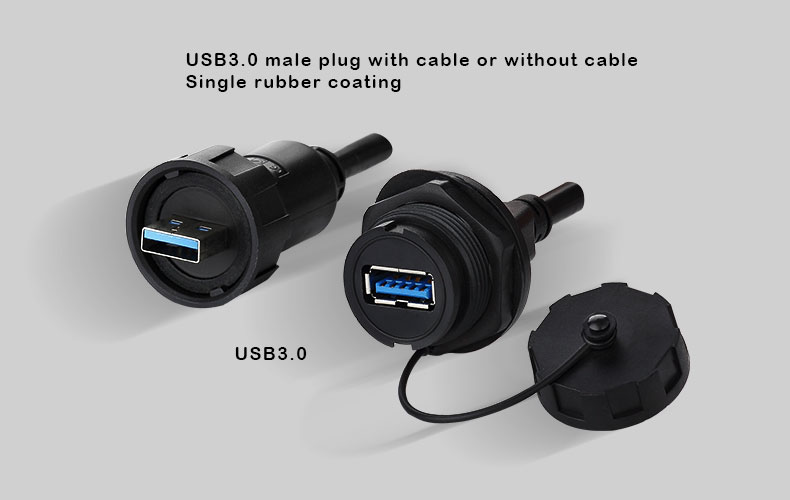 CNLINKO Usb Male-male Circular Waterproof Usb Connector Ip68 Data Xlr Connector Panel Mount 4 Pin Female Micro Usb Female Socket