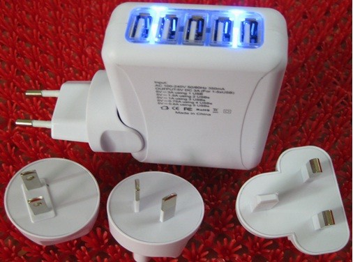 Buy cheap Five-USB Wall Charger/Adaptor product
