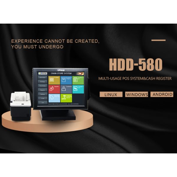 15 inch POS machine with Linux and Winsystems 5 wire resistive touch screen 2G DDR3 32G SSD