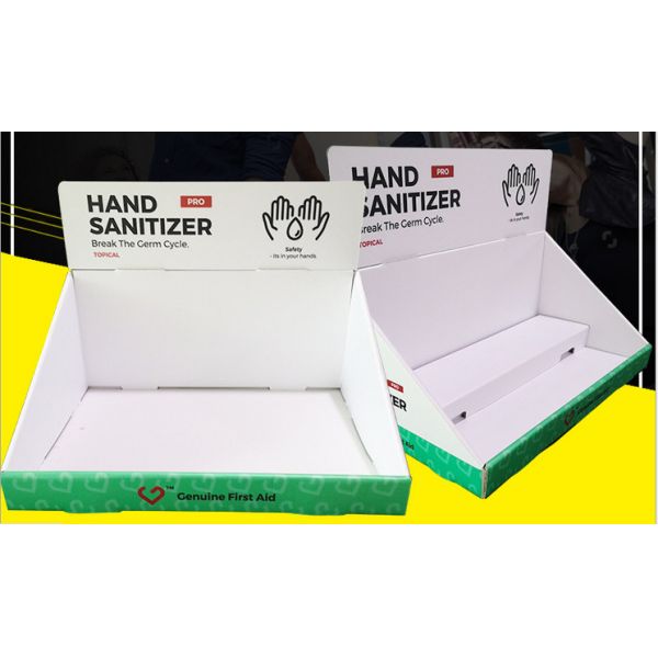 Quality OEM ODM Counter Cardboard Book Display Boxes Glossy Varnishing for sale