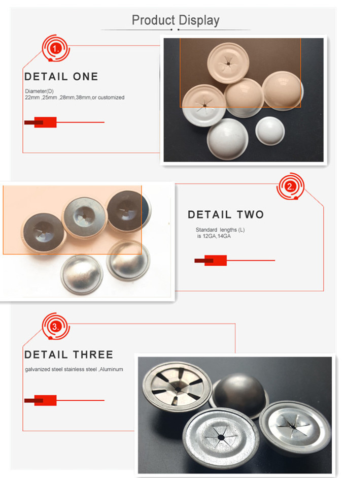 38mm Insulation Speed Clips With PE Dome Caps Used In Conjunction With Insulation Pins