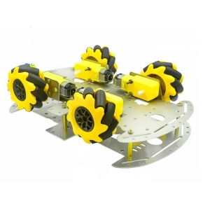 Aluminum Alloy RC Robot Car Chassis With Mecanum Wheel