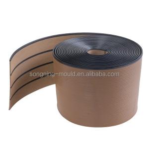 China Enhance Your Marine Experience with 190mm*5mm Synthetic Teak Boat Rubber Floor on sale