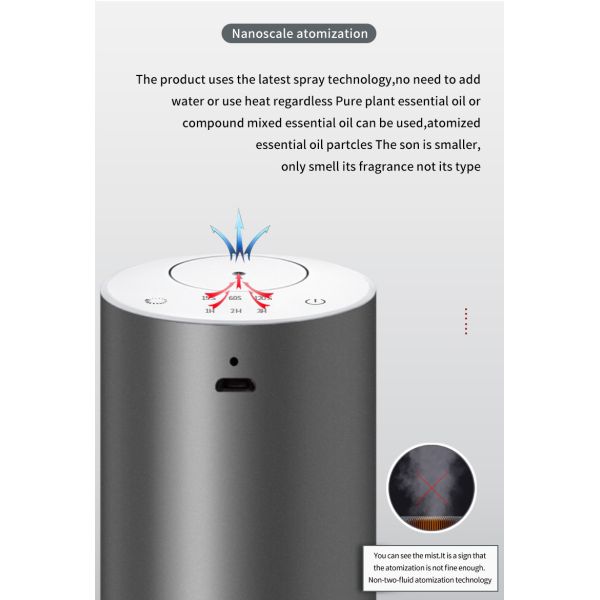 20ml Pure Essential Oil Waterless Nebulizing Diffuser