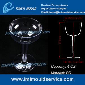 Buy cheap PS 4oz disposable plastic goblets party glasses and cup mold/PS plastic goblet cups mould product