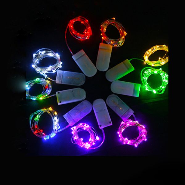 Mini LED String light 2M Silver Wire Fairy Lights for Garland Home Christmas Wedding Party Decoration Powered by CR2032