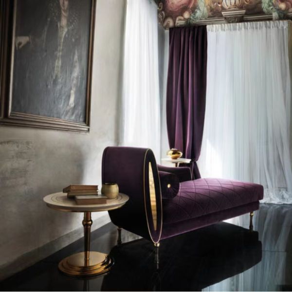 Velvet Haven Cozy Luxurious Lazy Sofa With Seating For Hotel Room