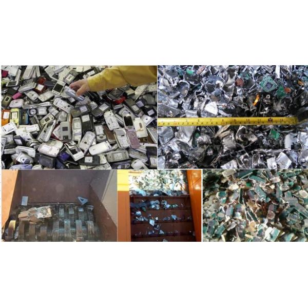 Big Electronic Waste Shredder Machine , Waste PCB Recycling Machine Rotary Blades