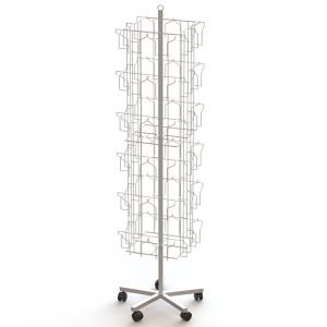 48 DVDs Promotion Books OEM Metal Rotating Display Stand