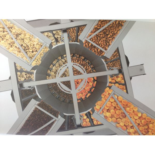Quantitative 32 Heads Mixing Blended Products Multihead Weigher Combination Packaging For Nuts