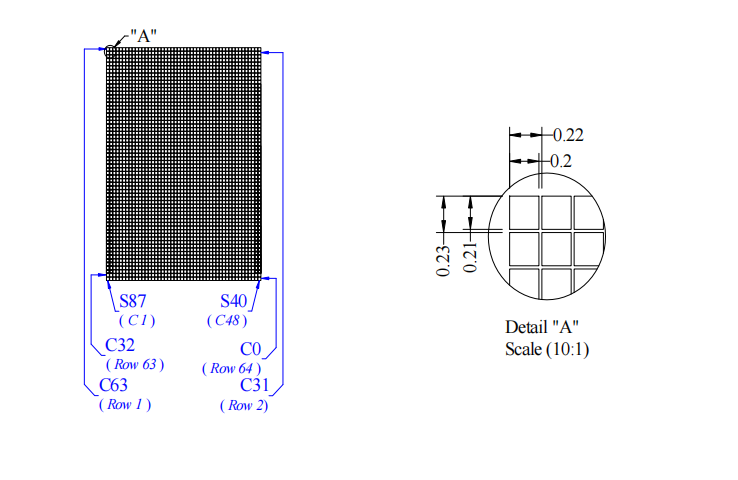 0.71'' OLED Monochrome Display Environmental Adaptability Energy Efficiency OLED LCD