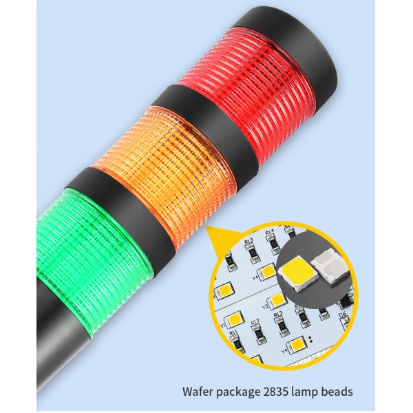 Customizable Q1 Series Multilayer LED Warning Light with 95dB Buzzer and IP53/IP65 Waterproof for Machine Tools