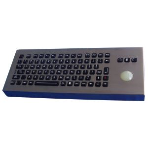Buy cheap Arabic desktop ruggedized keyboard with transparent trackball , industrial computer keyboard product