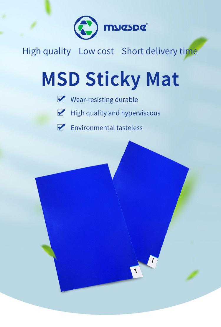 24" 36" Cleanroom Sticky Mat Blue 30 Layer Disposable Tacky For Lab