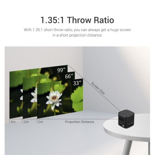 Mini Smart Projector 4K Phone Portable Pico Cube LED DLP Android Wireless Factory Supply Movie Short Throw Projectors