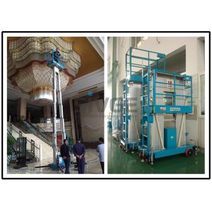 Buy cheap 8 Meter Platform Height Hydraulic Lift Ladder Dual Mast For Wall Cleaning product