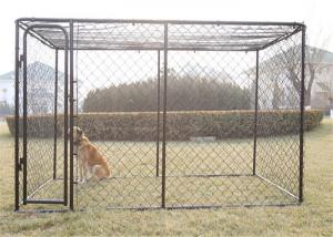 Galvanized Chain Link 6x8x6.5 Metal Dog Kennel With Pc Frame Box Kit