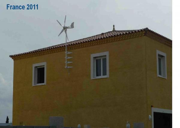 Quality Roof Mounted Personal Windmill Power Generator 400W 12V 24V With 5 Blade for sale
