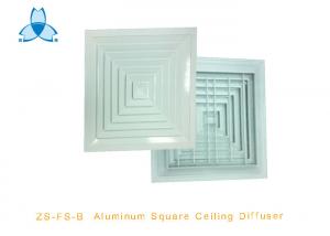China 4 Way Ceiling Air Diffuser With Damper , Powder Coated Surface Finish on sale