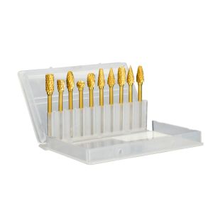 Buy cheap Versatile Tungsten Carbide Burr Set Yellow Coated 3-6MM Shank Size For ABRASIVE/GRINDING product