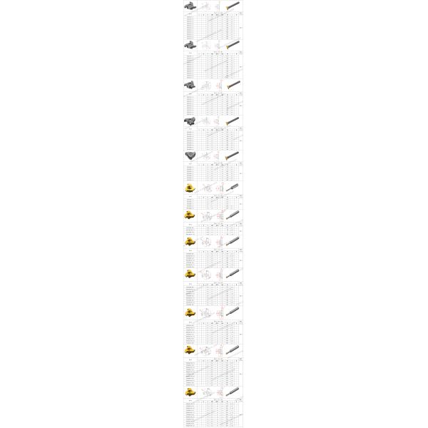 Yellow PVD Coated CNC Milling Insert Model HYD18R09-2.5 HYB208A, Grooving Inserts, Suitable for Difficult-to-Machine Materials Except High-Temperature