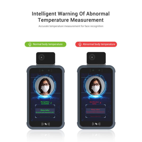 Pedesta 8" Biometric 3D Face Detection Attendance Device With Human Body Temperature Sensor