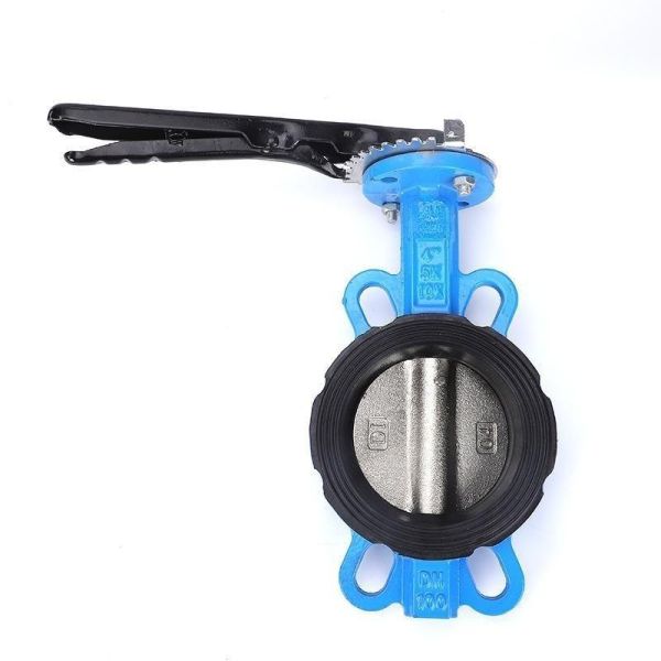 Manual Resilient Seated Ductile Cast Iron Industrial Control Wafer Lug Butterfly Valves with EPDM PTFE PFA Rubber Lining