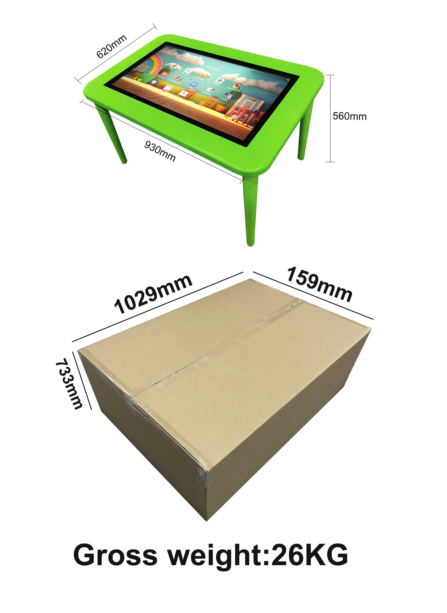Kids Android Multi Touch Table 32inch with Octa Core CPU