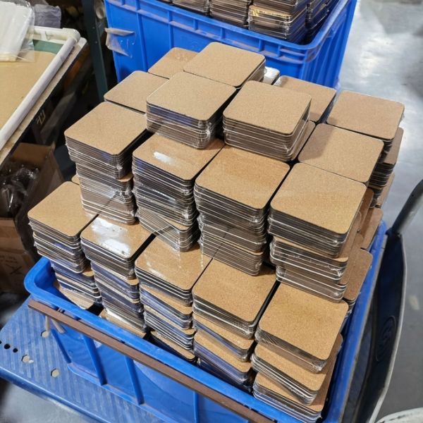 Custom Blank MDF Sublimation Cork Coasters Wear Resistant Blank Coasters For Printing