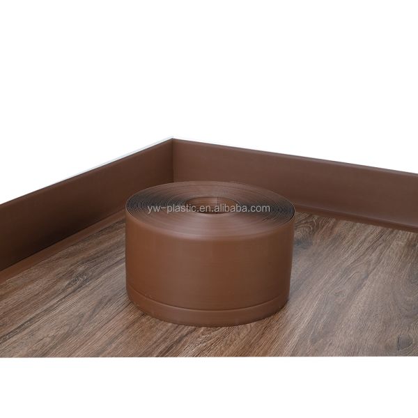 30% Deposit 70% Balance PVC White Baseboards Adhesive Back Vinyl Cove Wall Base Roll 10mm