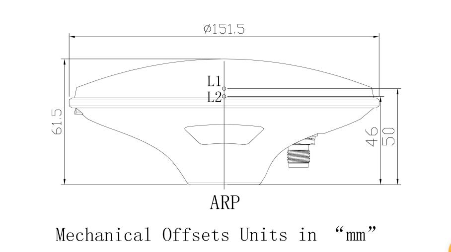Waterproof IP67 High Gain GPS Antenna , External GNSS Surveying Antenna