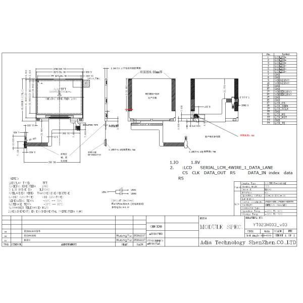 2.31 Inch SPI Interface ILI9342C Driver IC TFT LCD Displays Applied to blood glucose meter