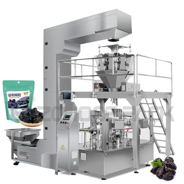 Eight Station Granule Packaging Machine Accurate Weighing 10 Head Combination